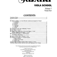 Suzuki Viola School, Volume 7 - Viola Part