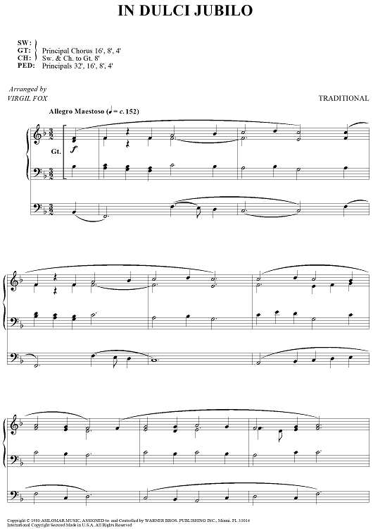 In Dulci Jubilo