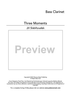 Three Moments - Bass Clarinet
