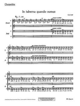 In taberna quando sumus - Choral Score