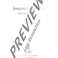 Sonnengesang des heiligen Franziskus - Choral Score