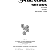 Suzuki Cello School, Volume 6 - Cello Part