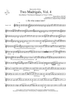 Two Madrigals, Vol. 4 - from Morley's "First Book of Madrigals to 4 Voices" (1594) - Bb Trumpet 1