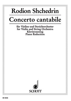 Concerto cantabile - Piano Score With Solo Part