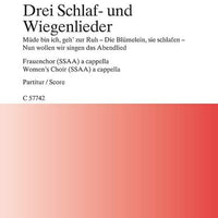 Drei Schlaf- und Wiegenlieder - Choral Score