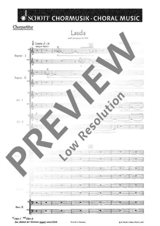 Lauda - Choral Score