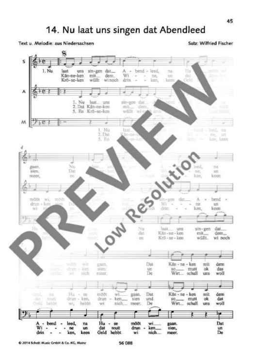 Nu laat uns singen dat Abendleed