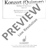 Concert (Quintet) Eb major - Violin 1