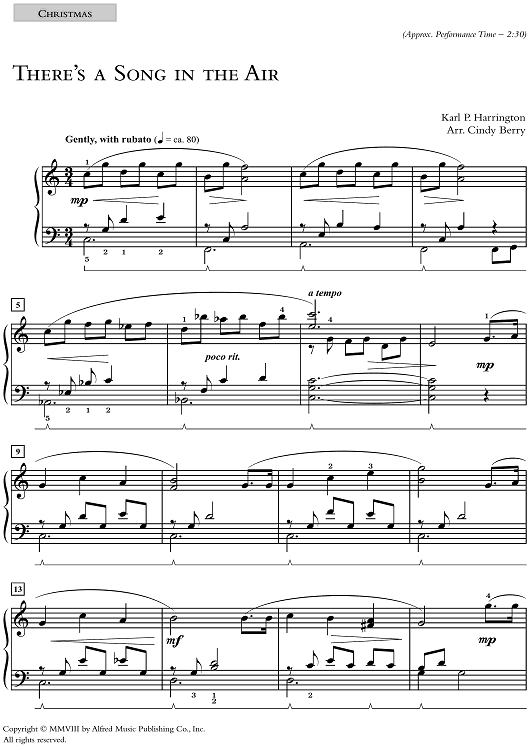 There's a Song in the Air (Christmas)