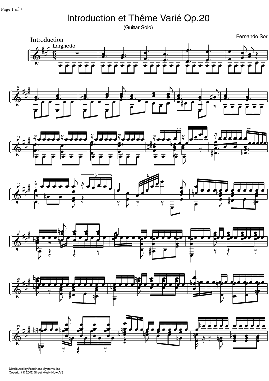 Introduction et Thême Varié Op.20