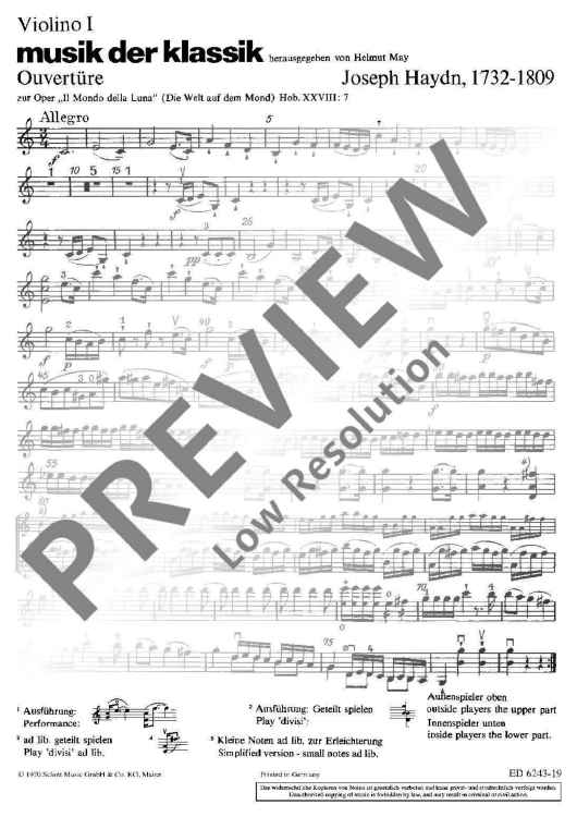 Music for Classic - Violin I