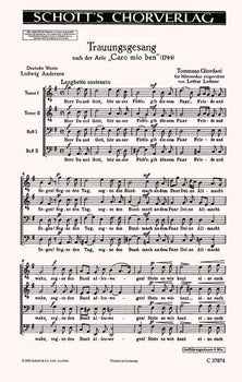 Trauungsgesang - Choral Score