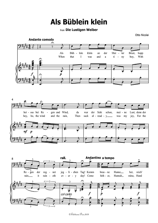 Als Bublein klein, from Die Lustigen Weiber