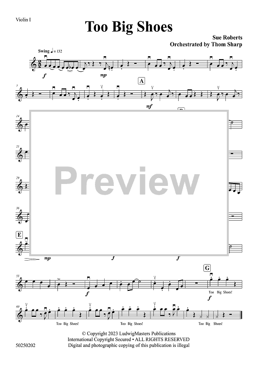 Too Big Shoes - Violin 1