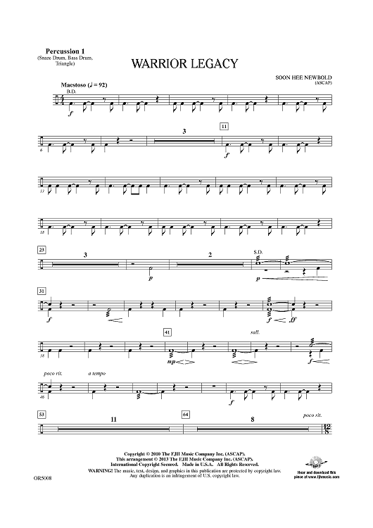 Warrior Legacy - Percussion 1