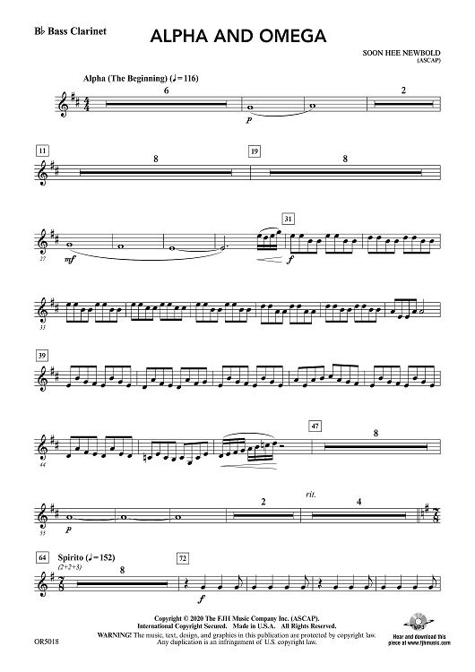 Alpha and Omega - Bb Bass Clarinet