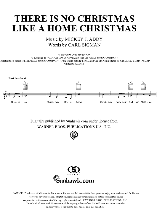 There Is No Christmas Like a Home Christmas