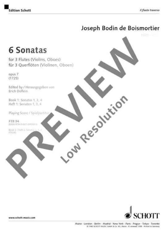 Six Sonatas - Performing Score