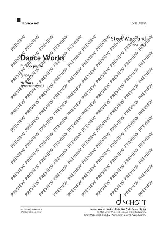 Dance Works - Performing Score