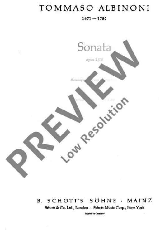 Sonata c minor - Score