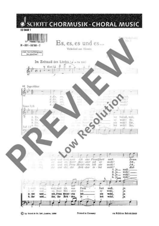 Zwei Volkslieder - Score