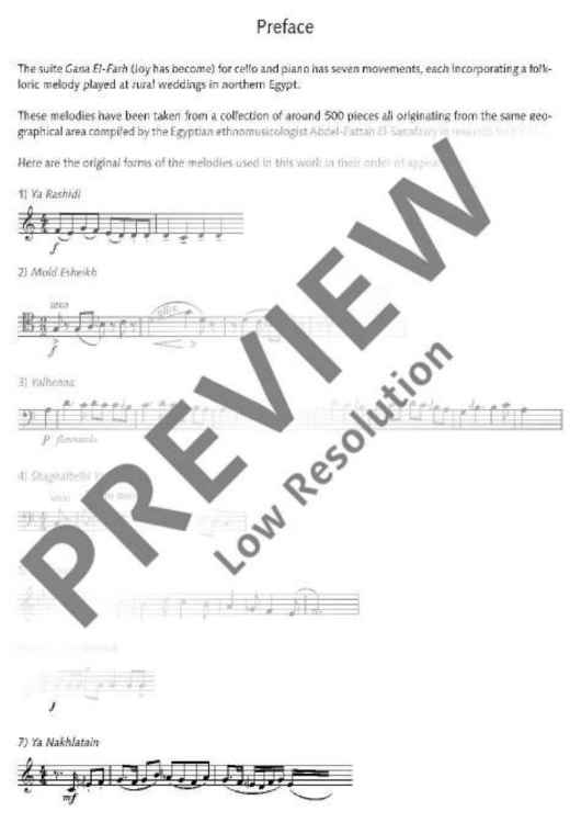 Gana El-Farh - Score and Parts