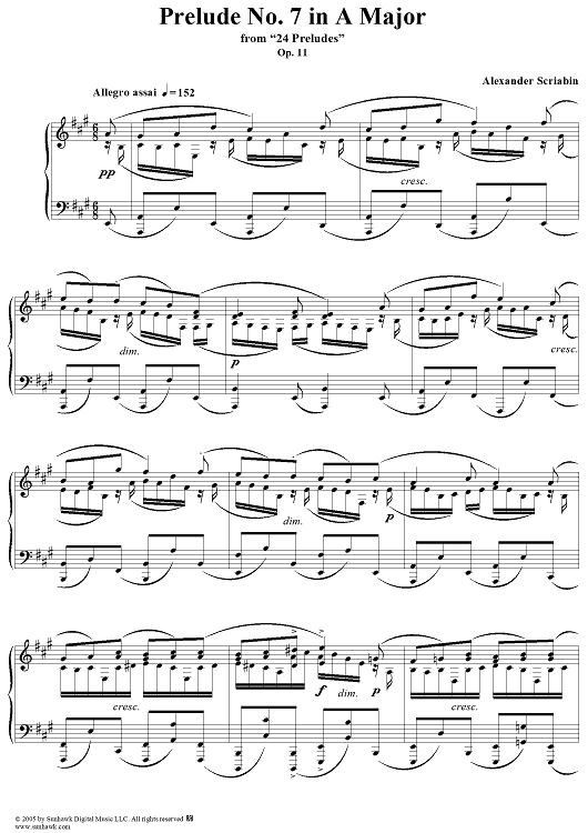 Prelude No. 7 in A major