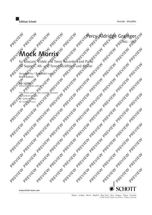 Mock Morris - Score and Parts