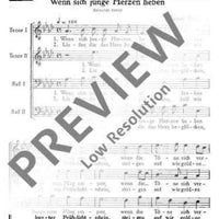 Wenn sich junge Herzen heben - Choral Score