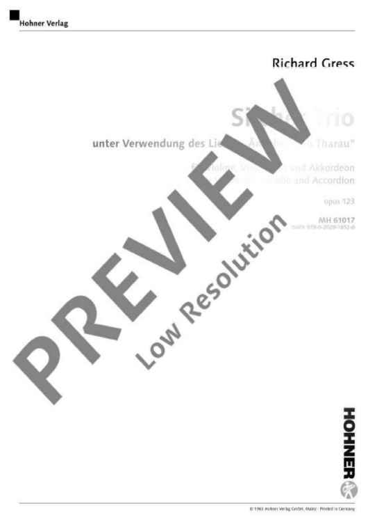 Silcher-Trio - Score and Parts