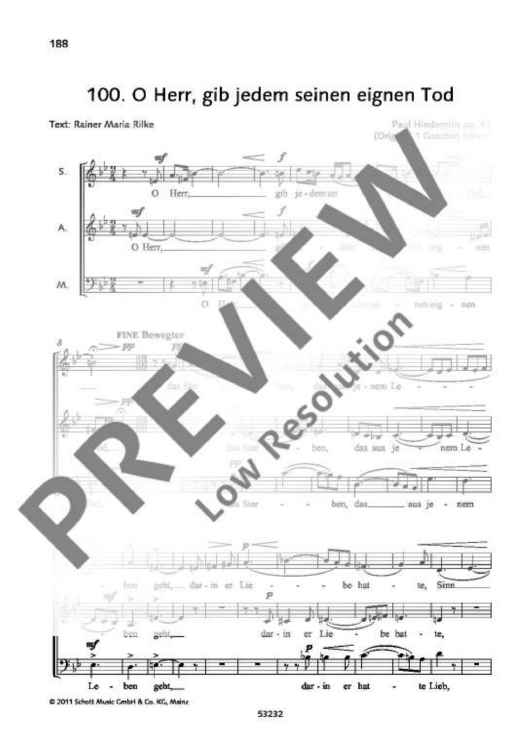 O Herr, gib jedem seinen eignen Tod