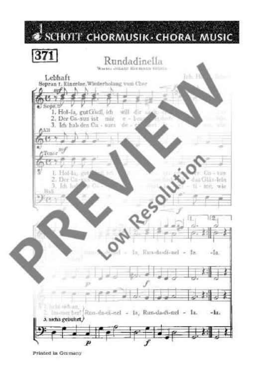 Rundadinella - Choral Score