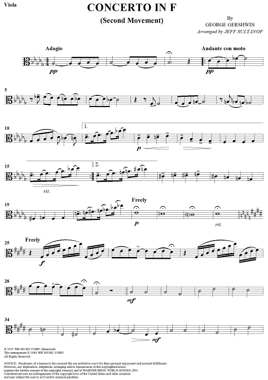 Concerto in F - Viola