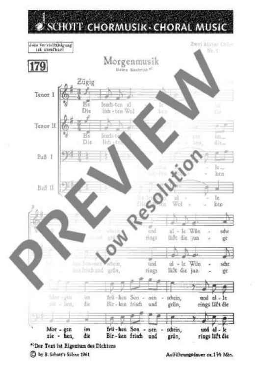 Zwei kleine Chöre - Choral Score