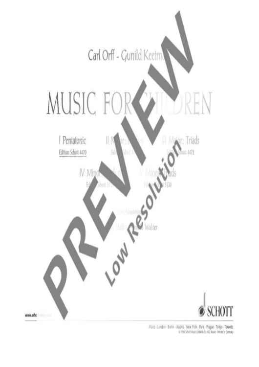 Music for Children - Vocal And Performing Score