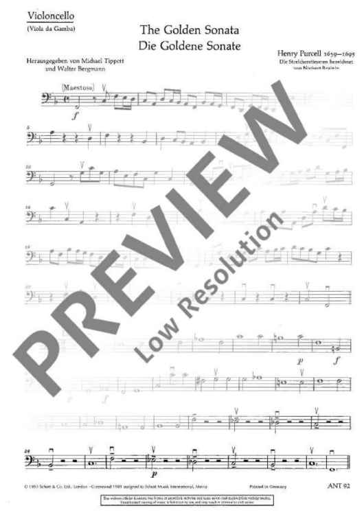 The Golden Sonata - Bassi