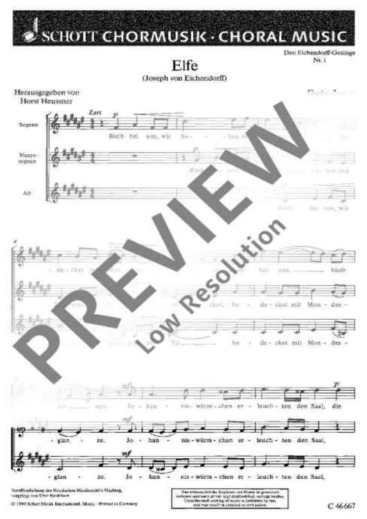 Drei Eichendorff-Gesänge - Choral Score