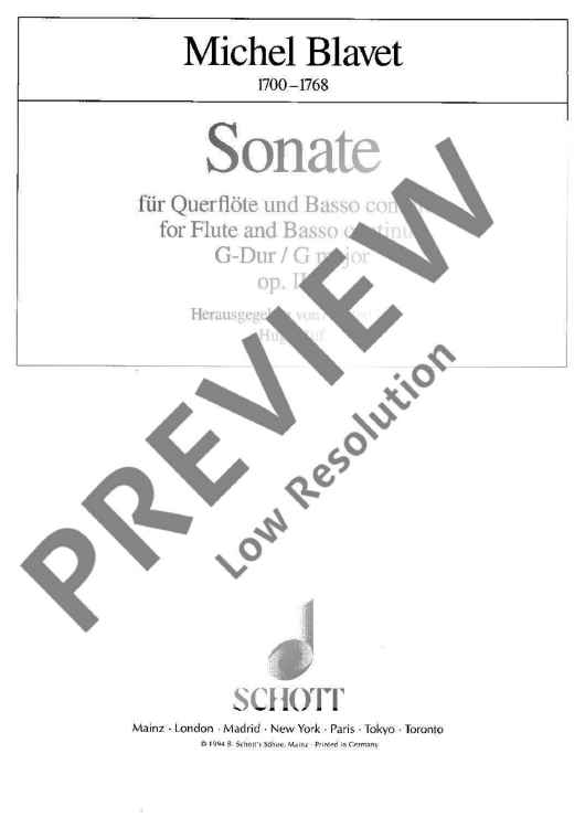 Sonata No. 1 G Major