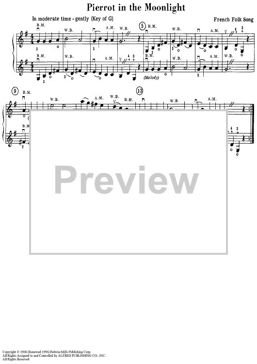 Pierrot in the Moonlight