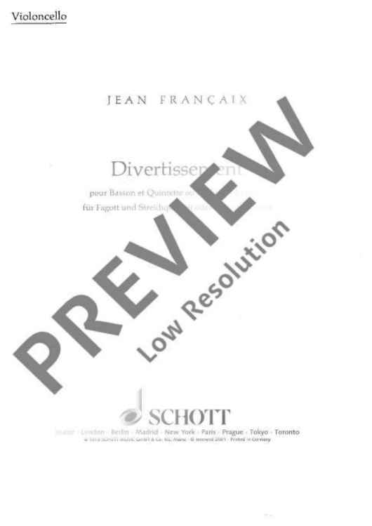 Divertissement - Violoncello
