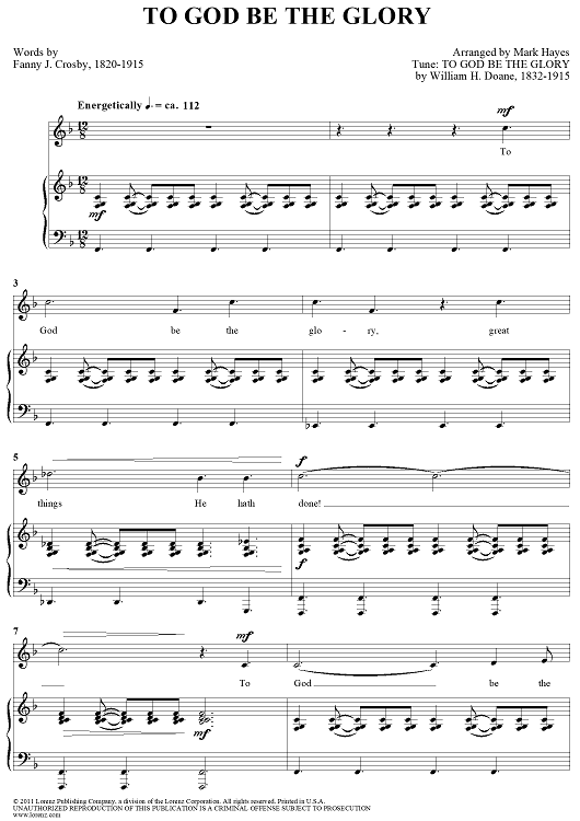 To God Be the Glory