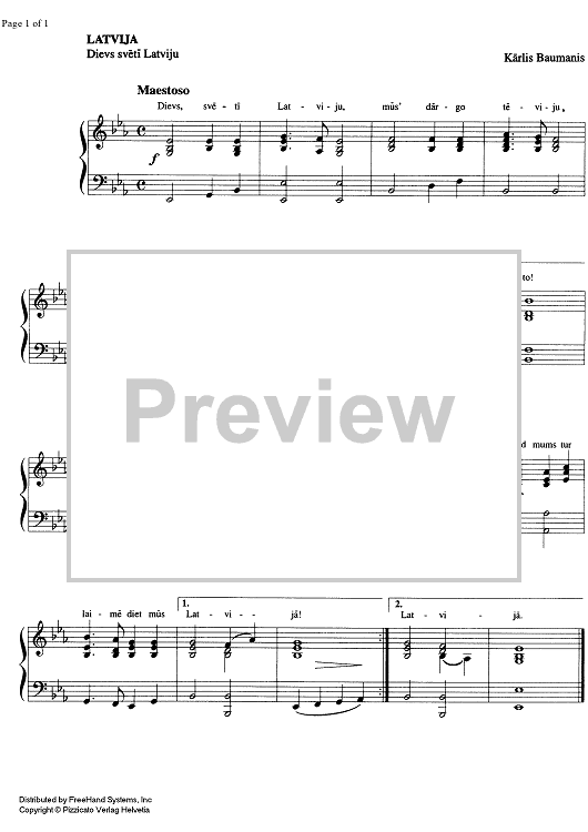 Latvia - Dievs sveti Latviju