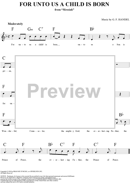 For Unto Us a Child Is Born