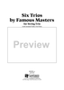 Six Trios by Famous Masters - Violin 2 (for Viola)