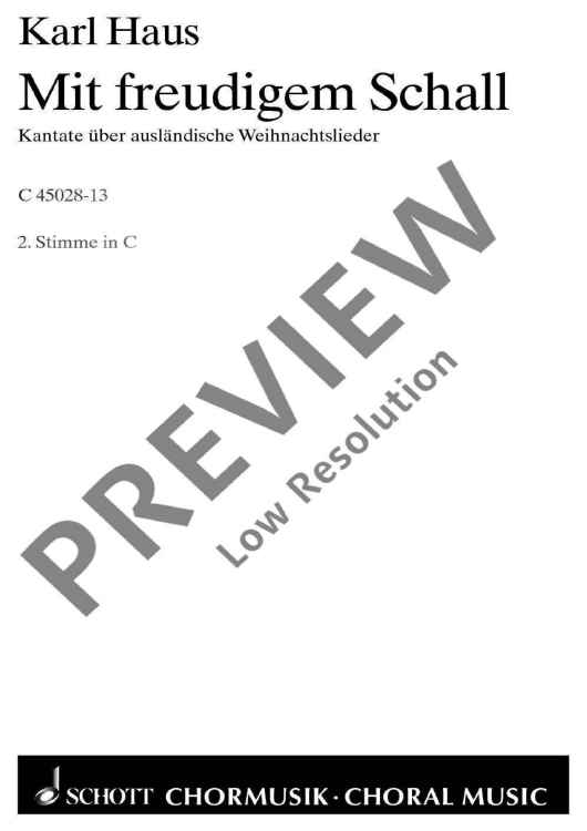 Mit freudigem Schall - 2nd Part In C