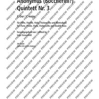 Quintett Nr. 3 C-Dur in C major - Score and Parts