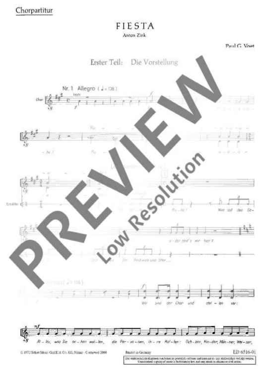 Fiesta - Choral Score