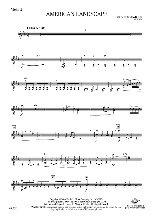 American Landscape - Violin 2