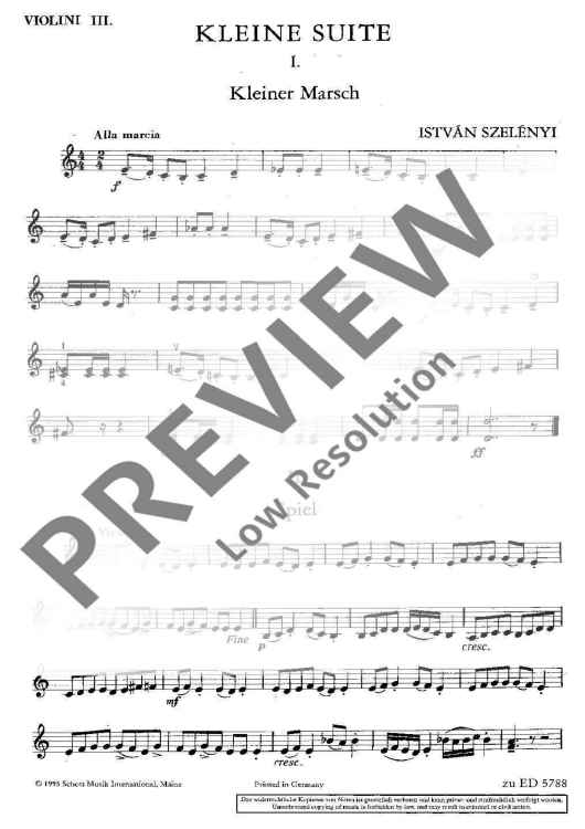 Little Suite - Violin Iii