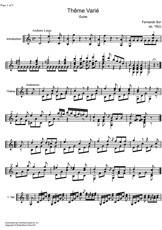 Thême Varié Op.15c